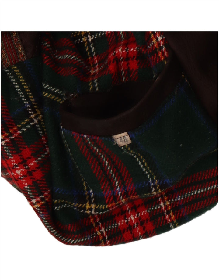 Vintage męska kurtka skórzana IT 48 średniej wielkości brązowa skóra