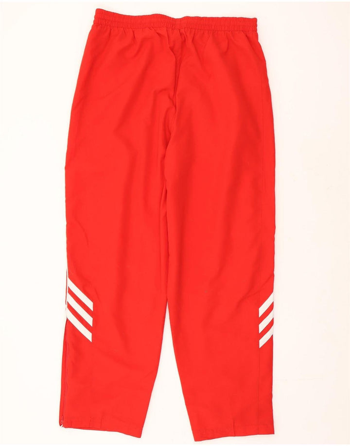 Męskie spodnie dresowe ADIDAS UK 44/46, duże, czerwone, poliestrowe