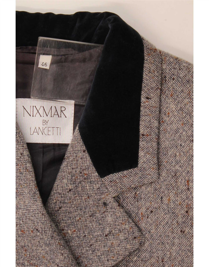 Damska marynarka Nixmar By Lancetti IT 46, duża, szara, nakrapiana