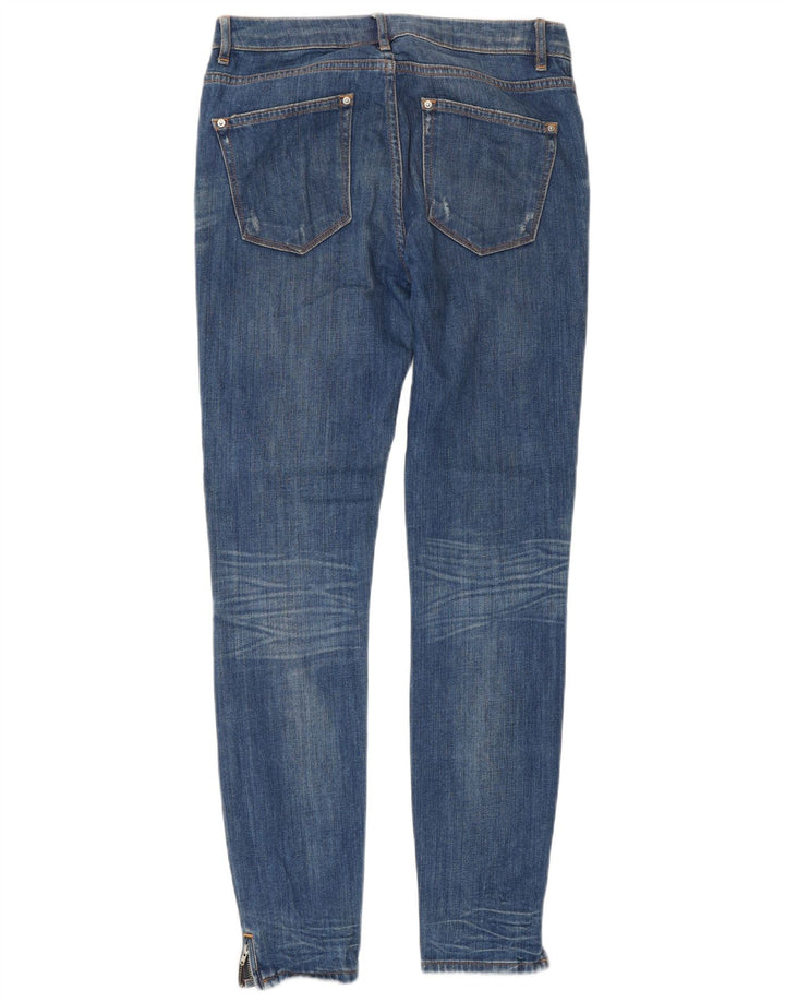 Dżinsy damskie Zara Mid Rise Slim W26 L29 Niebieskie bawełniane
