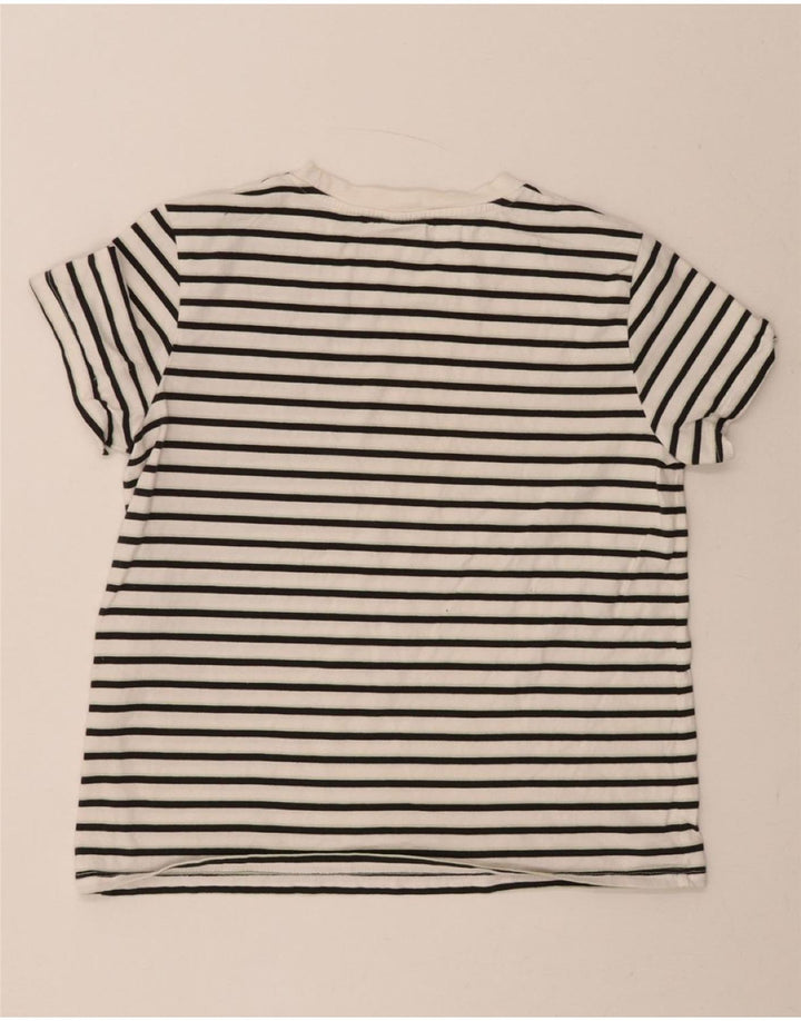 LEVI'S Womens T-Shirt Top UK 10 Small White Striped Vintage Levi's and Second-Hand Levi's from Messina Hembry 