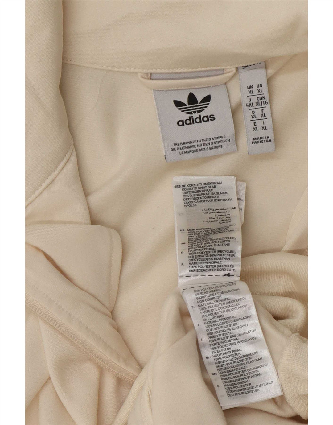 Adidas Męska bluza dresowa XL Off White Polyester