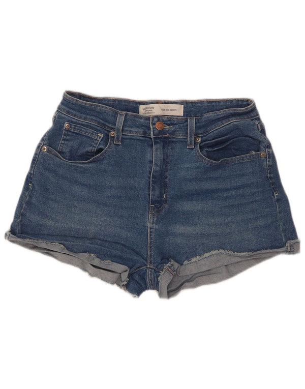 Damskie spodenki jeansowe Levi's z wysokim stanem US 12, duże, W31, niebieska bawełna