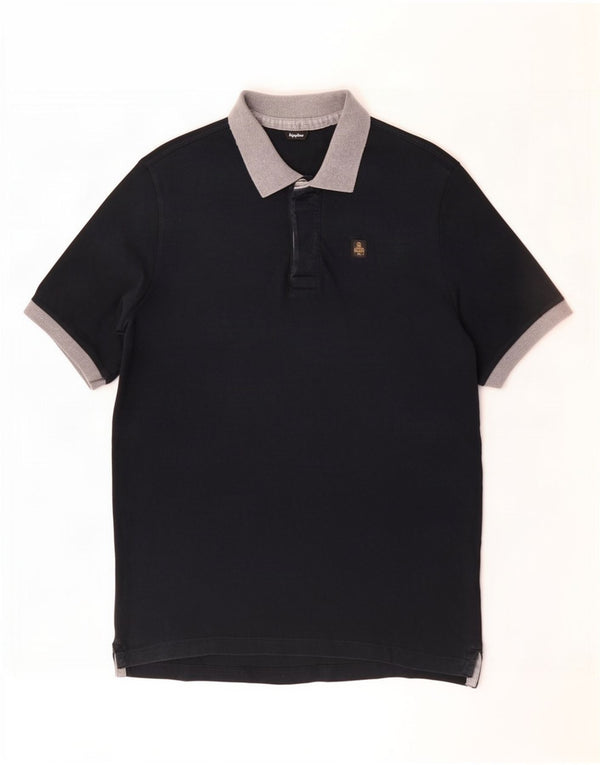 Refrigiwear Mens Polo Shirt 2XL Black Colourblock