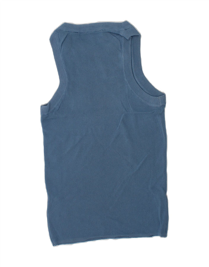 ZARA Womens Vest Top UK 8 Small Blue Viscose Vintage Zara and Second-Hand Zara from Messina Hembry 
