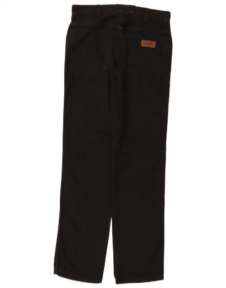 Męskie proste dżinsy Wrangler W30 L32, czarne, bawełniane