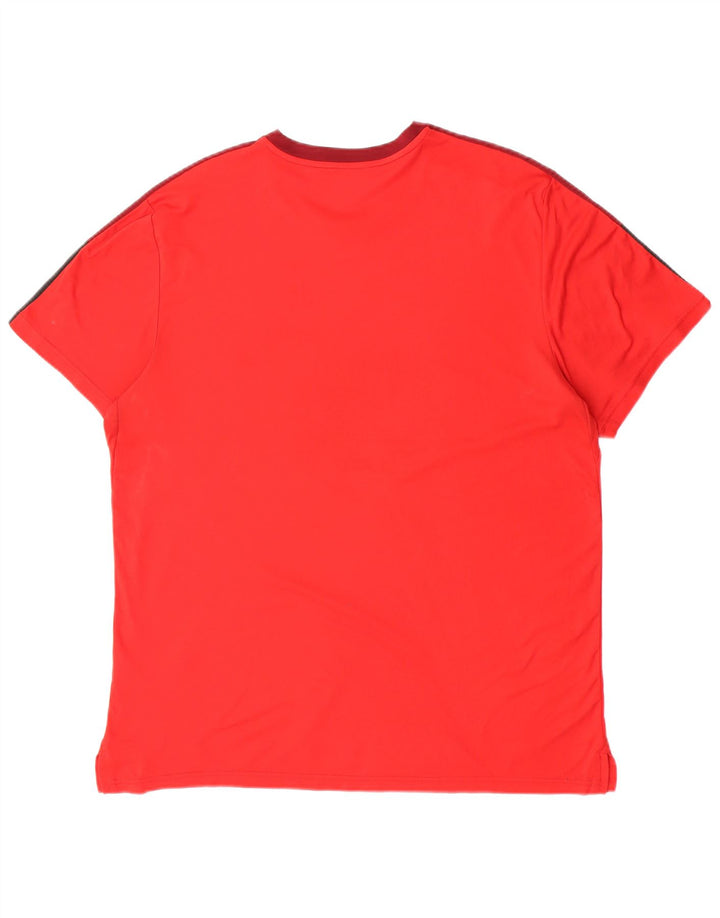 T-shirt męski Nike XL, czerwony, z blokami kolorów, poliester