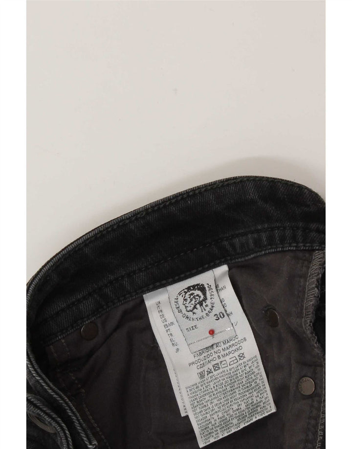 Męskie jeansy Diesel Slim W30 L31 Czarne bawełniane