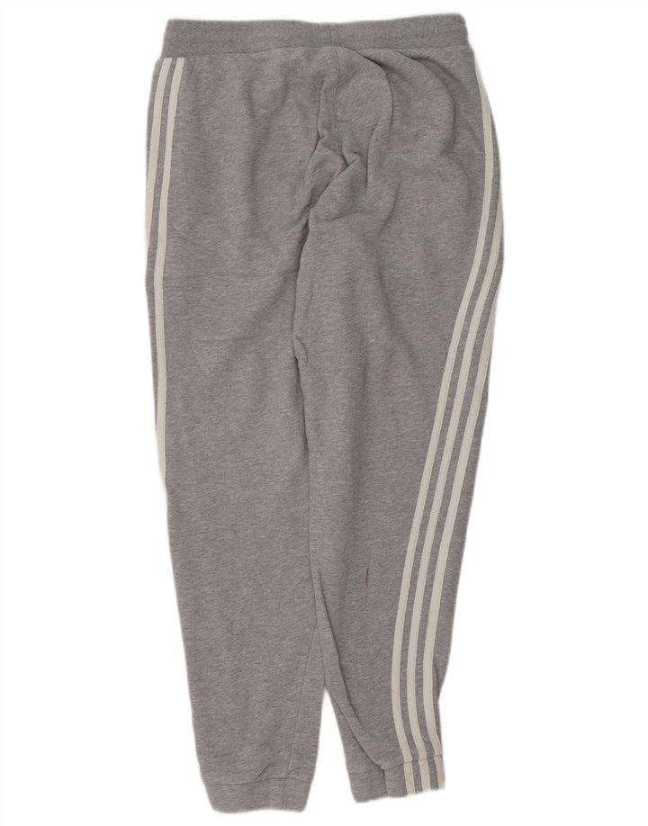 Męskie spodnie dresowe ADIDAS, małe, szare, bawełniane