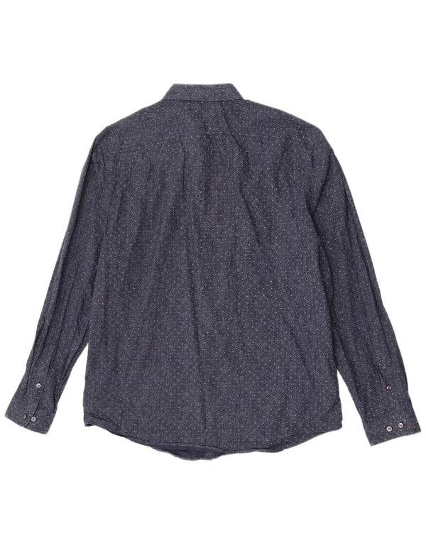 Koszula męska Jack & Jones Premium, rozmiar 44 XL, granatowa, bawełniana w cętki