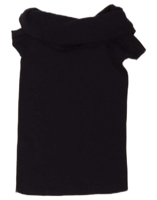Damska krótka bluzka ZARA UK 12 Średnia czarna wiskoza