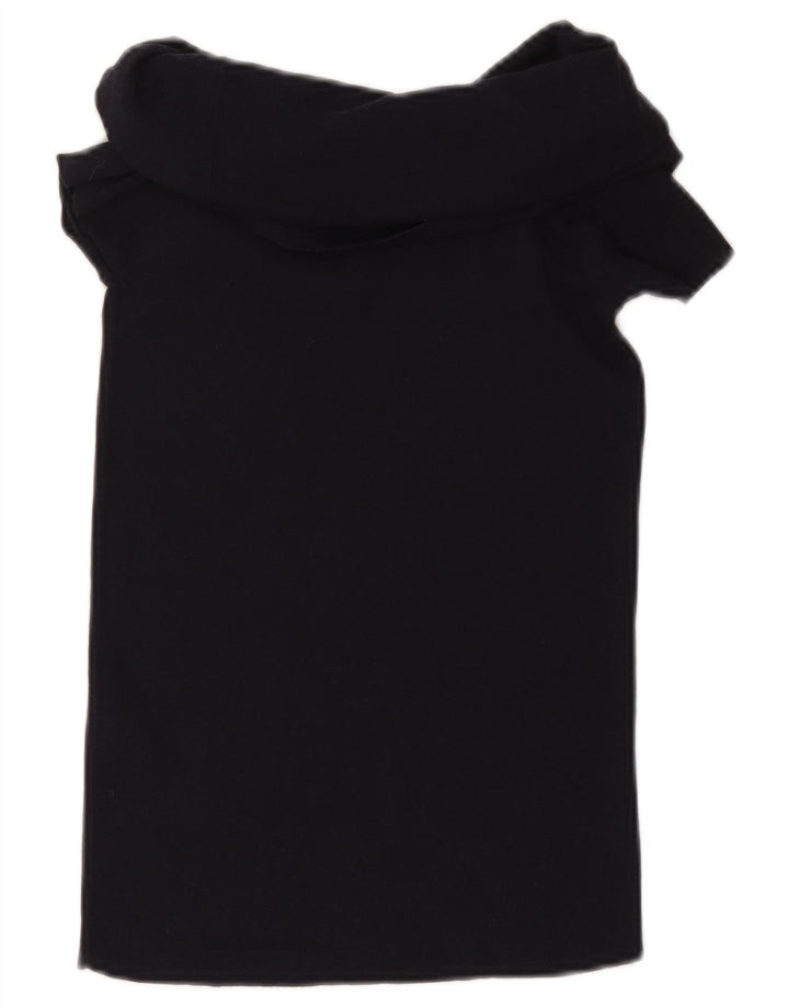 Damska krótka bluzka ZARA UK 12 Średnia czarna wiskoza