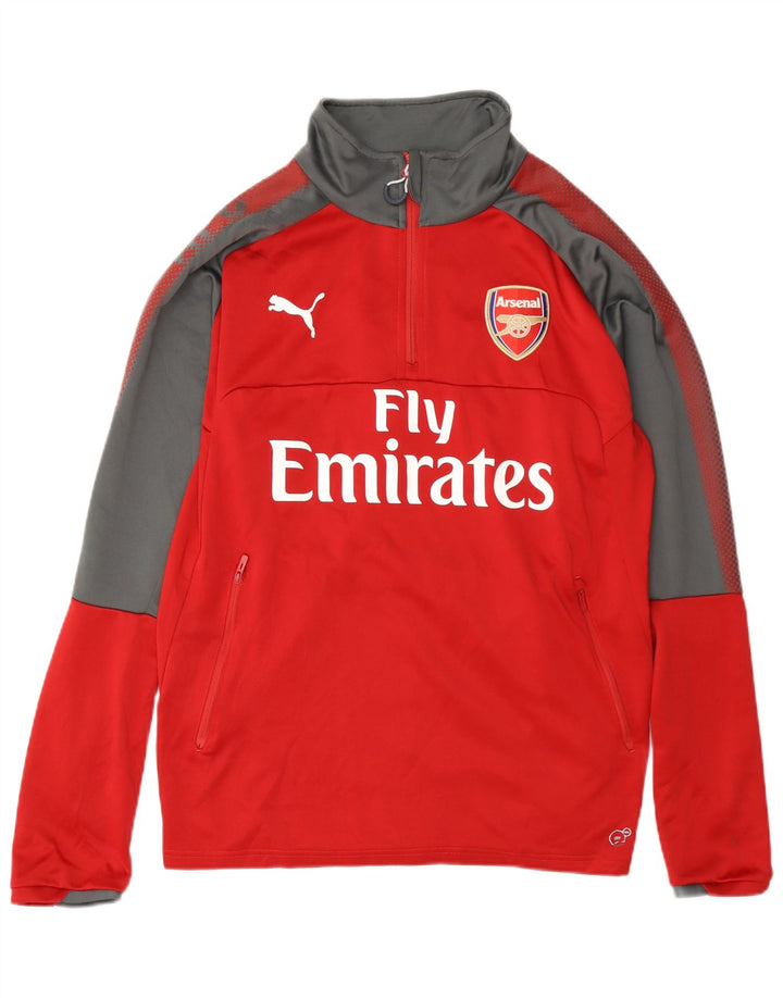 Męski dres Puma Arsenal z grafiką, duży, czerwony, z blokami kolorów