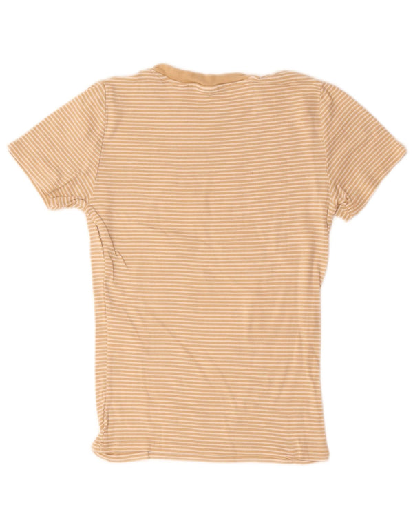 T-shirt damski Levi's Top UK 8 Small Beżowy, bawełniany w prążki