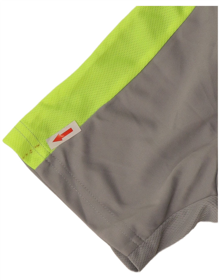 Męski T-shirt Nike Dri Fit Slim Fit, duży, szary poliester z blokami kolorów