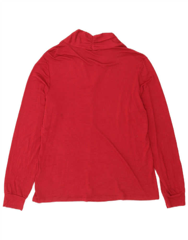 Damski top oversize Tchibo z długim rękawem, EU 36/38, mała, czerwona wiskoza