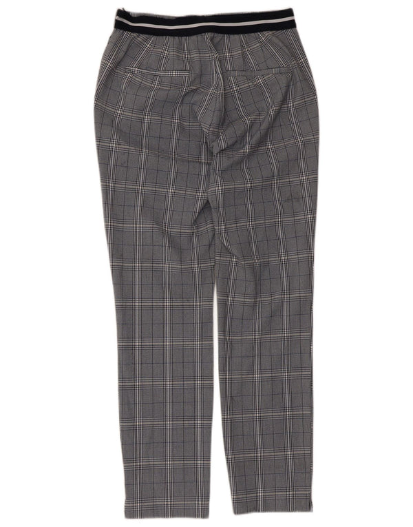 Zara Womens Slim Suit Trousers Medium W30 L27 Grey Check Polyester
