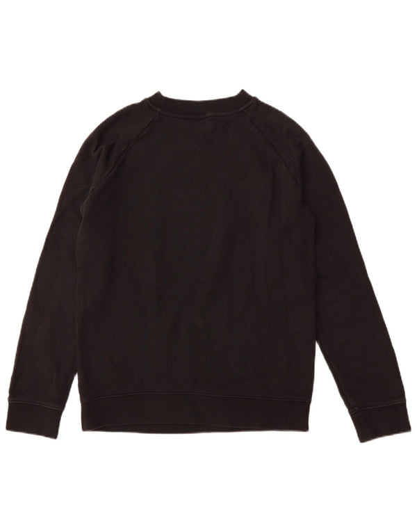 Damska bluza z grafiką ADIDAS, UK 10, mała, czarna, bawełniana