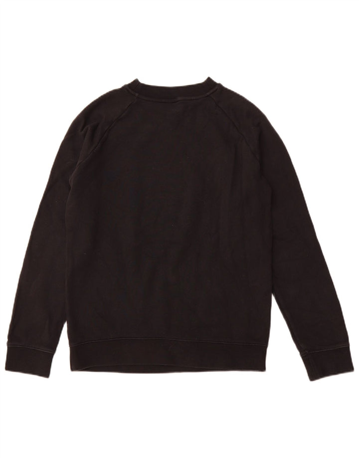 Damska bluza z grafiką ADIDAS, UK 10, mała, czarna, bawełniana