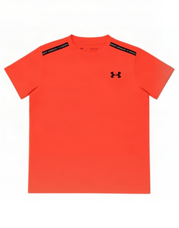 Chłopięcy T-shirt z grafiką Under Armour 9-10 lat, średni pomarańczowy blok kolorów
