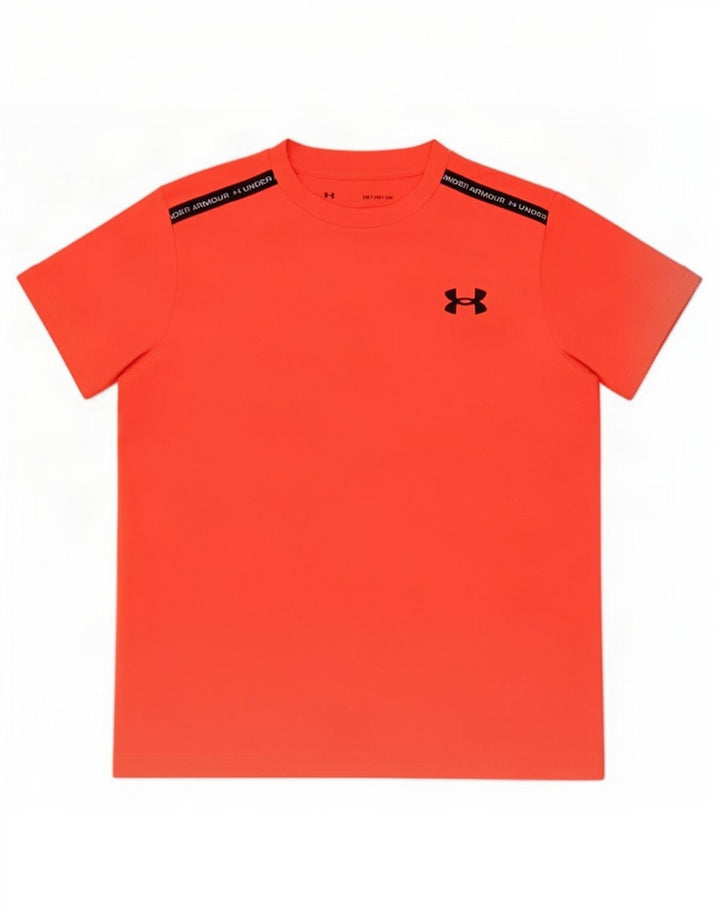 Chłopięcy T-shirt z grafiką Under Armour 9-10 lat, średni pomarańczowy blok kolorów