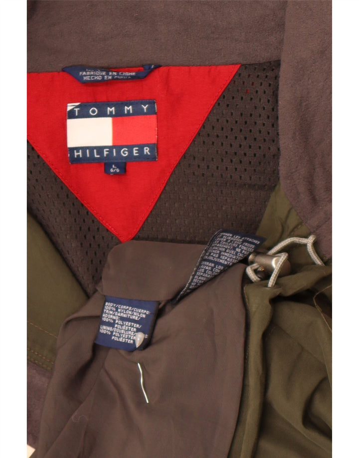 Męska kurtka użytkowa Tommy Hilfiger UK 40, duża, poliestrowa w kolorze khaki