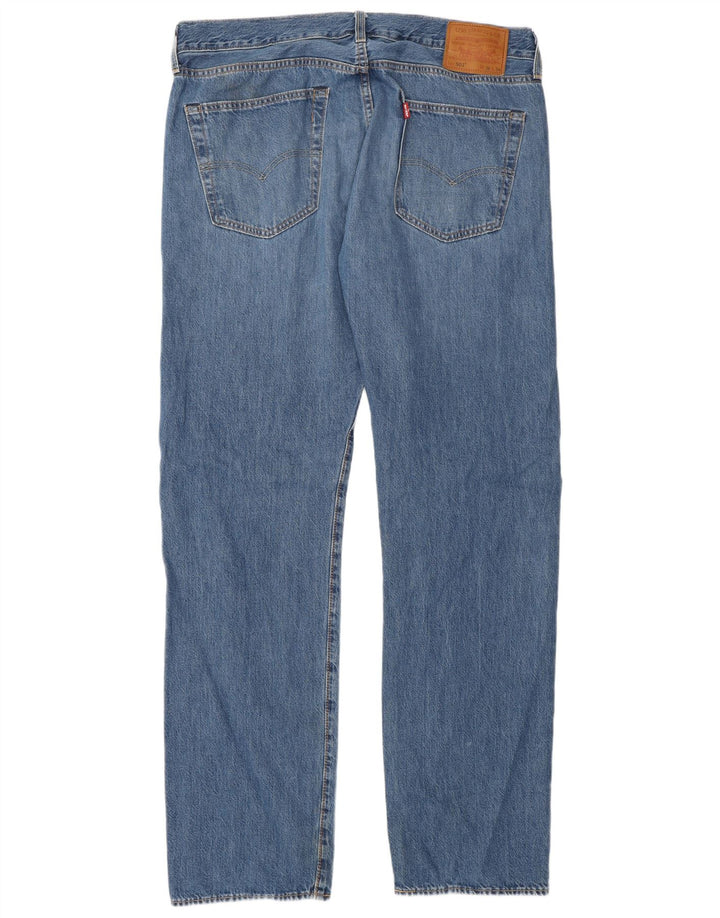 Męskie jeansy Levi's 501 Straight W36 L34 Niebieskie bawełniane