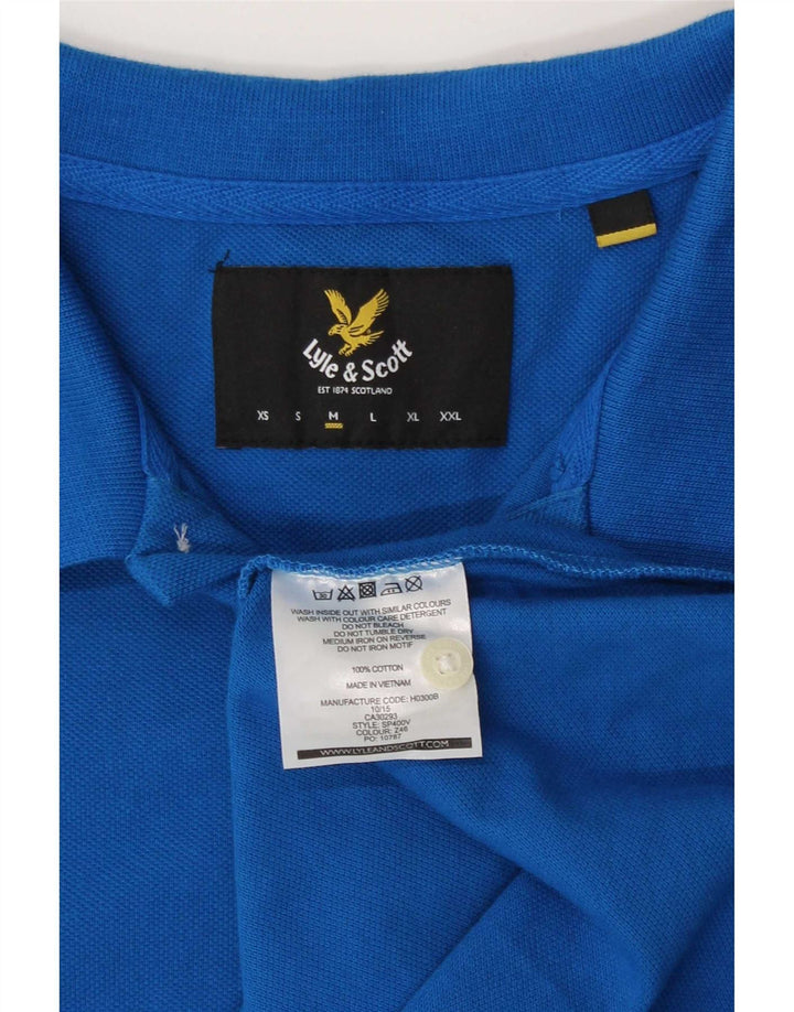Męska koszulka polo Lyle & Scott, średnia niebieska, bawełniana