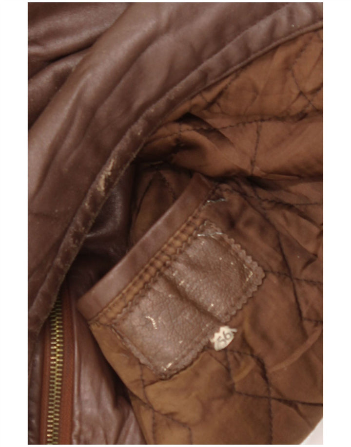 Męska kurtka skórzana VINTAGE IT 56 3XL brązowa