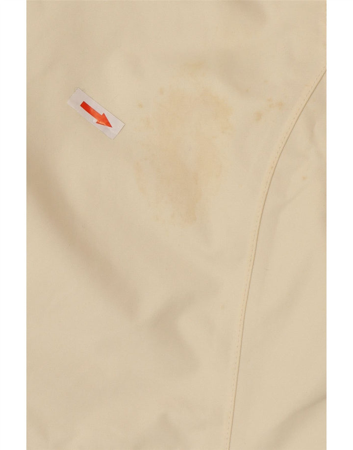 Damska kurtka przeciwwiatrowa Lands End Oversized UK 10, mała, z białego nylonu