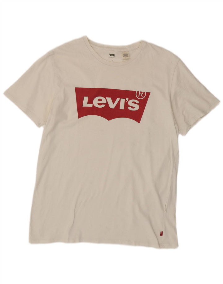 Męski T-shirt z grafiką Levi's, duży, biały