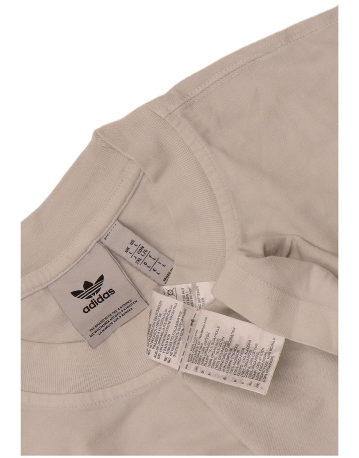 Adidas Męska Koszulka Top Duża Biała Bawełna