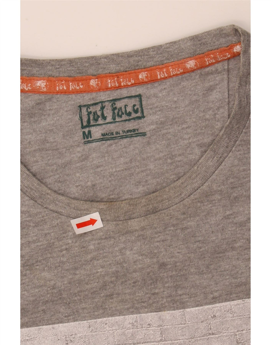 FAT FACE Mens Graphic T-Shirt Top Medium Grey