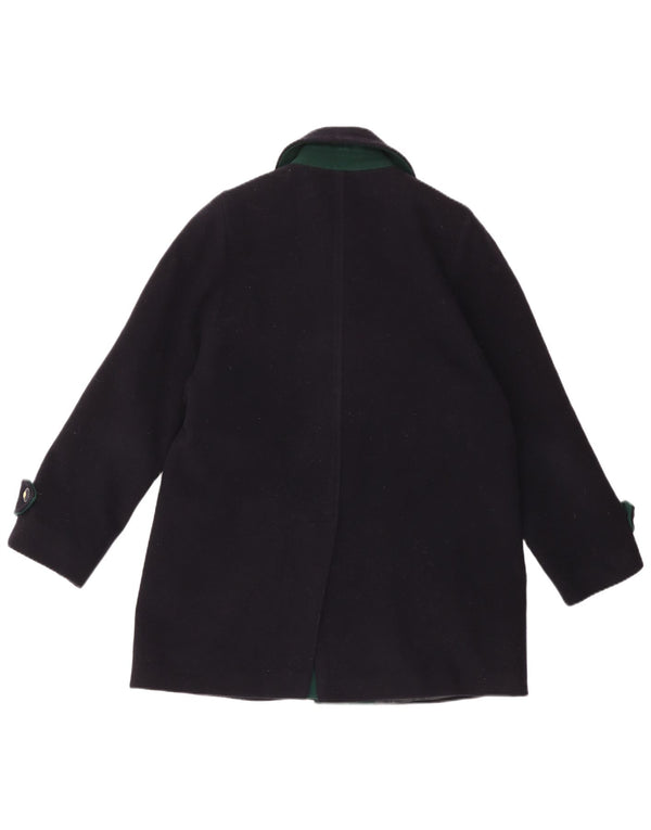 DORENE Płaszcz damski UK 12 Średni granatowy wełniany