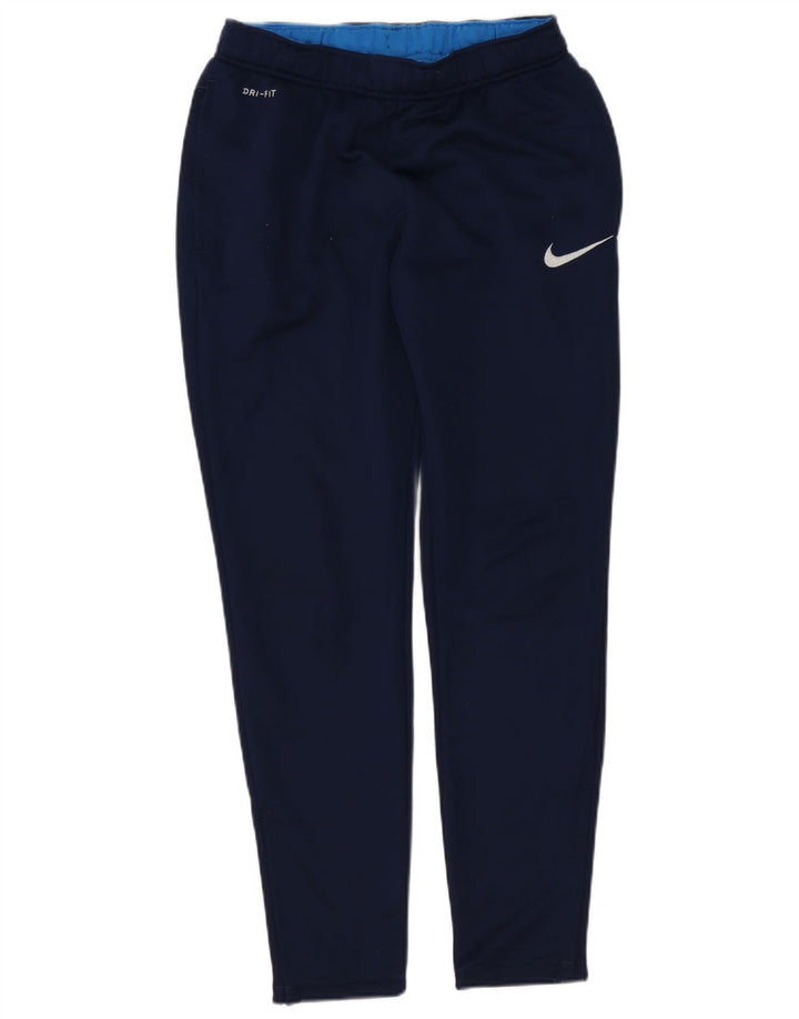Męskie spodnie dresowe Nike Dri Fit, średni granatowy poliester