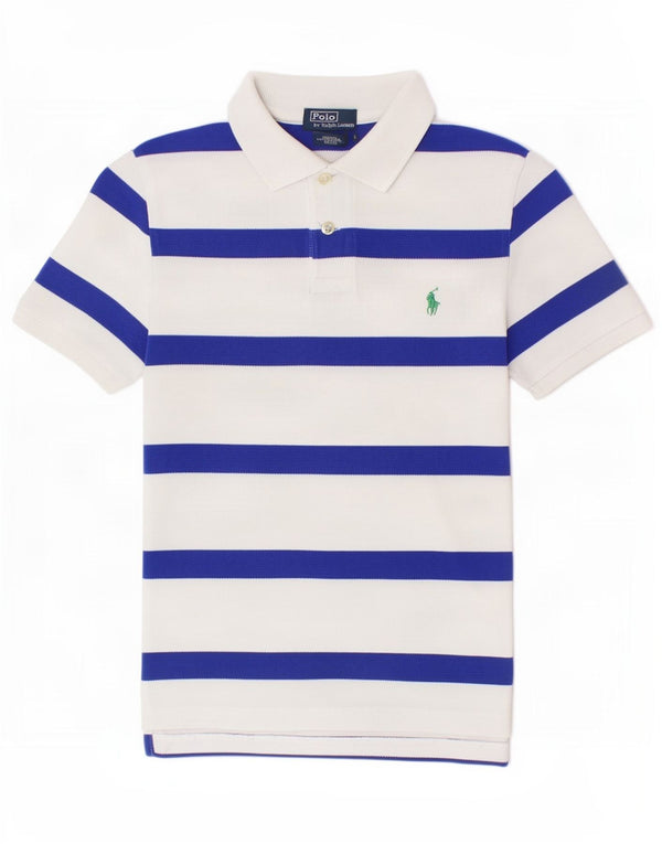 Polo Ralph Lauren Chłopięca koszulka polo 7-8 lat, mała, bawełniana w białe paski
