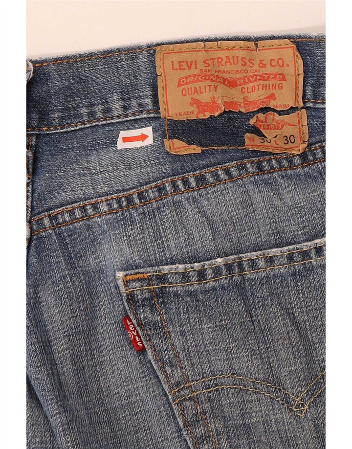 Męskie jeansy Levi's 505 Straight W30 L30 Niebieskie bawełniane
