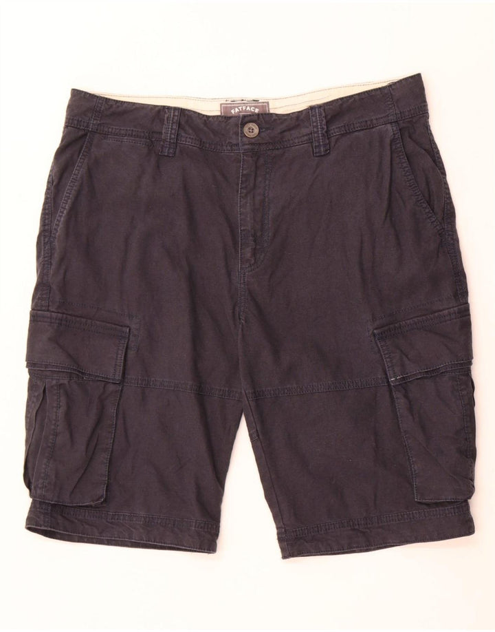 Męskie spodenki cargo Fat Face W36, duże, granatowe, lniane