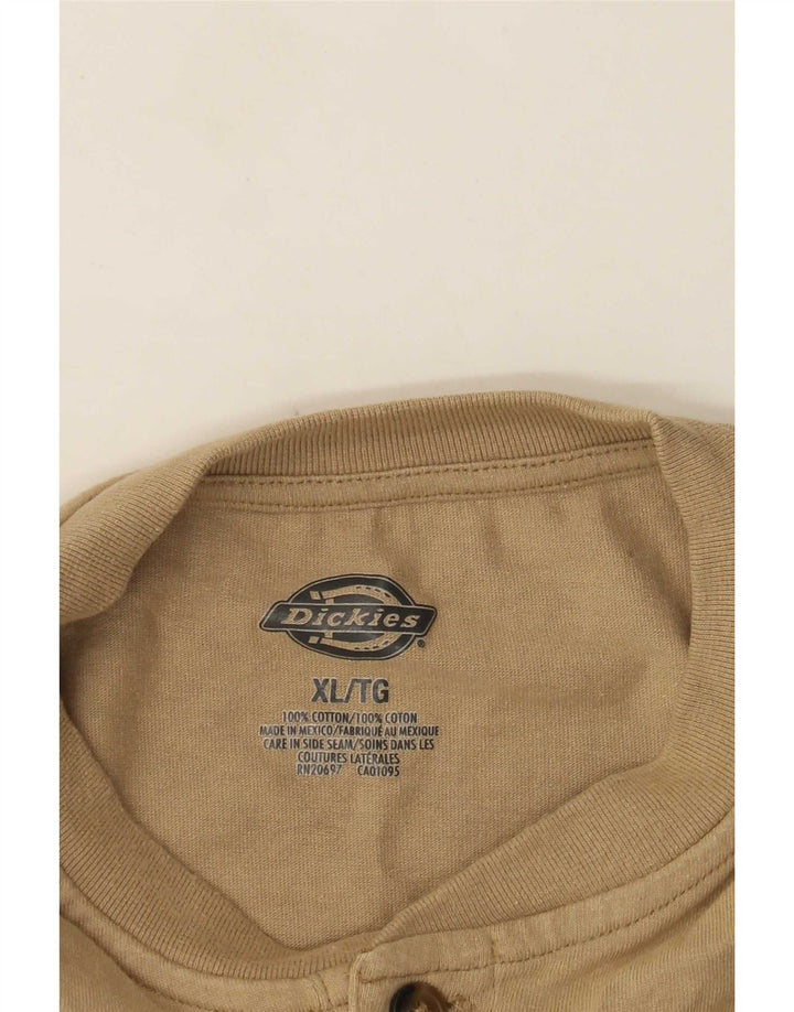 Męska koszulka Dickies o regularnym kroju, XL, beżowa, bawełniana