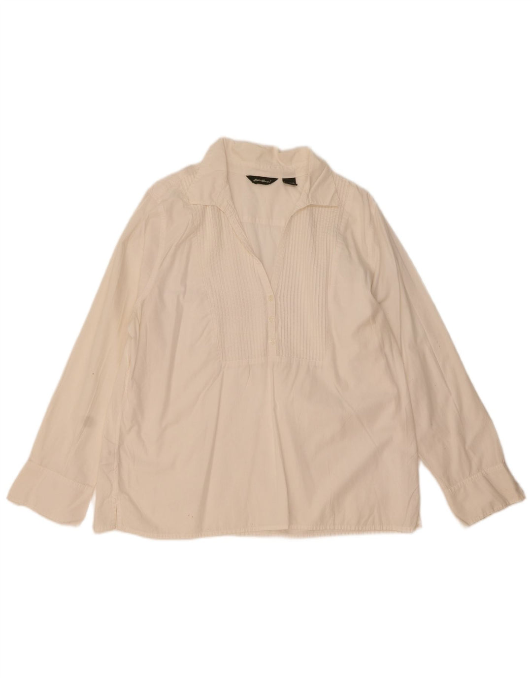 Damska koszula pulowerowa Eddie Bauer UK 18 XL, biała bawełna