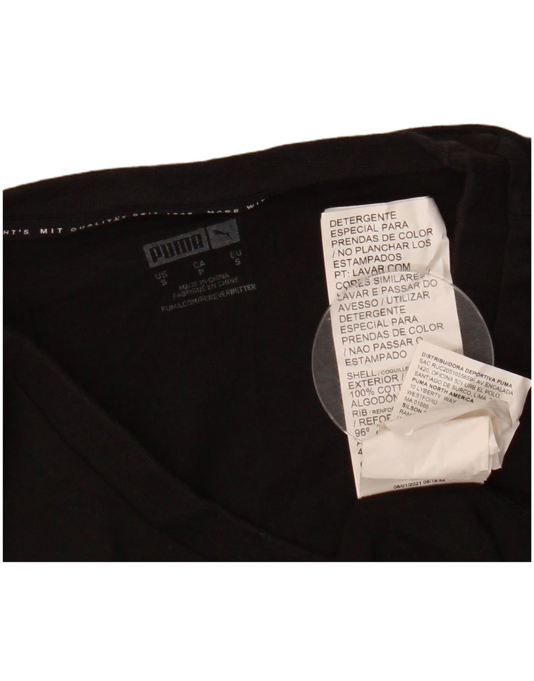 Męska koszulka z grafiką Puma, mała czarna w kwiaty, bawełniana natura