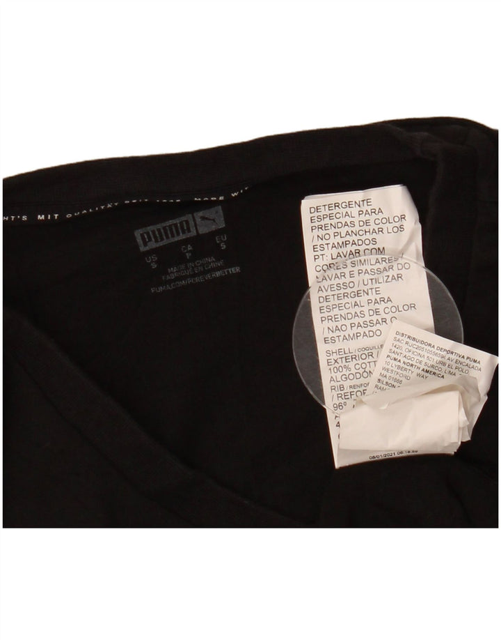 Męska koszulka z grafiką Puma, mała czarna w kwiaty, bawełniana natura