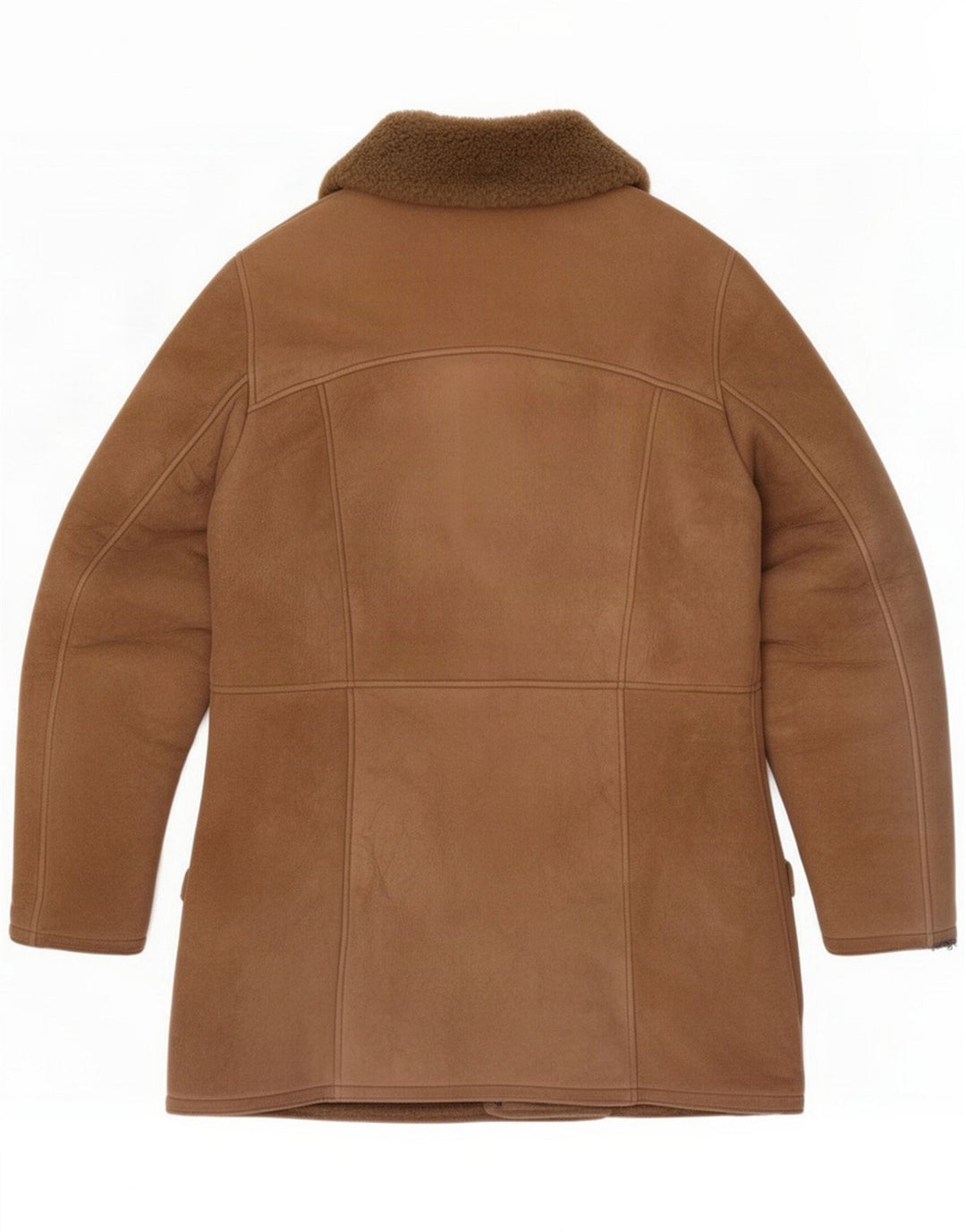Męska kurtka shearling w stylu vintage UK 36 Small Brown