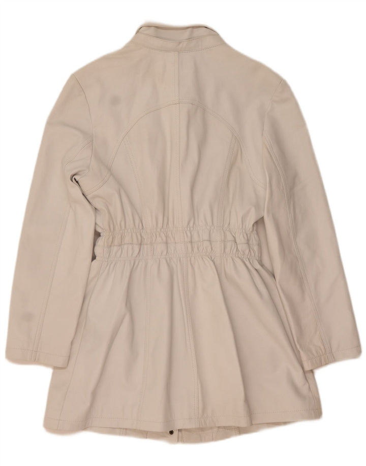 Vintage damska kurtka skórzana IT 50 XL biała