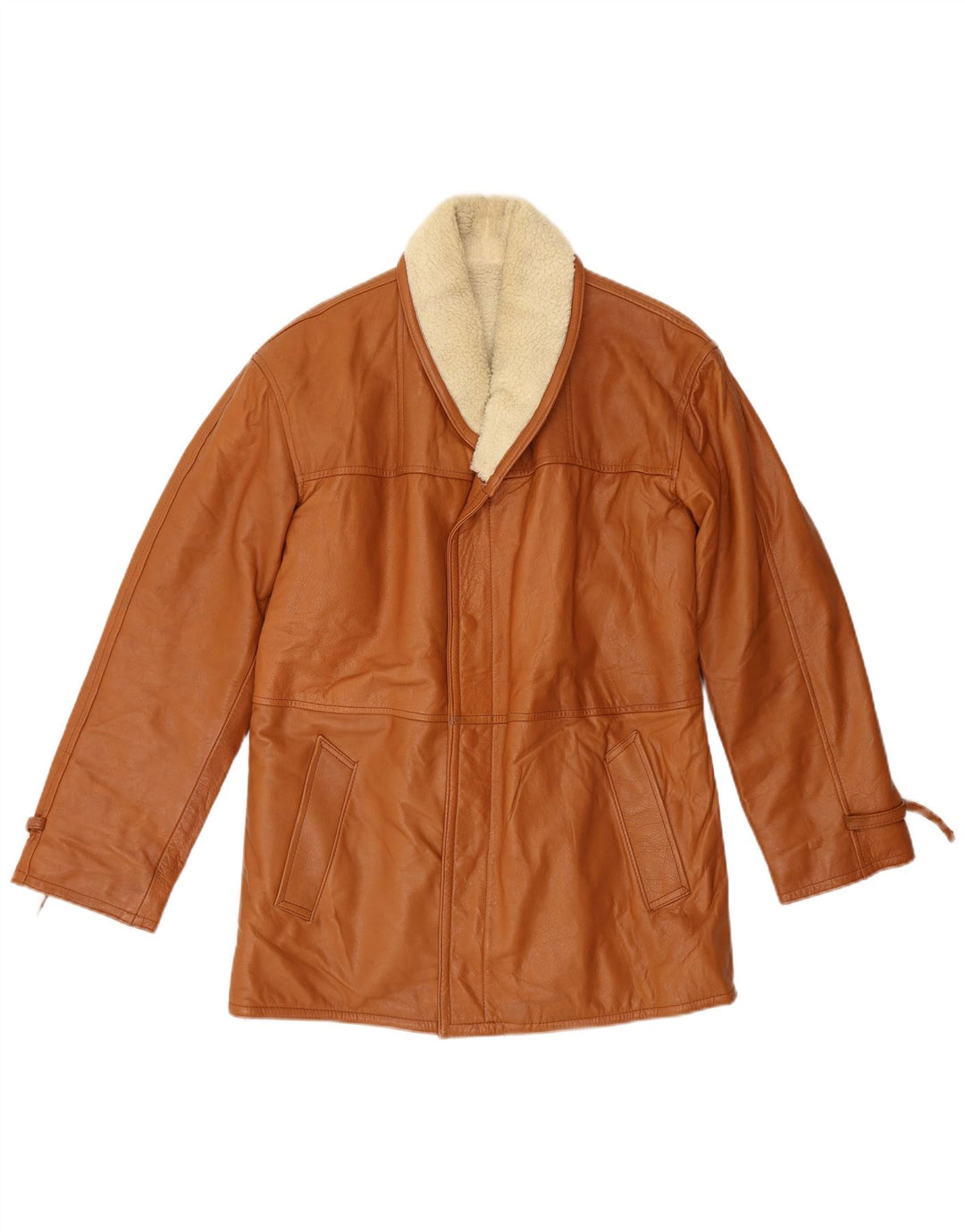 Vintage męska kurtka shearling IT 48 średni brąz
