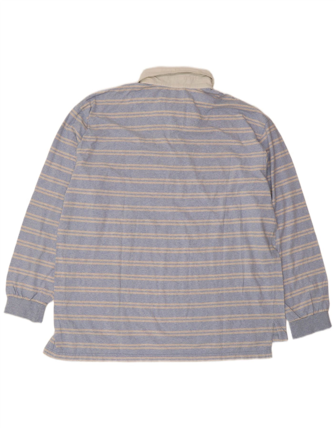 Męska koszulka polo Slam z długim rękawem, 2XL, bawełniana w niebieskie paski