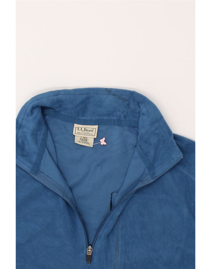 L.L.BEAN Mens Zip Neck Fleece Jumper Large Blue Polyester Vintage L.L.Bean and Second-Hand L.L.Bean from Messina Hembry 