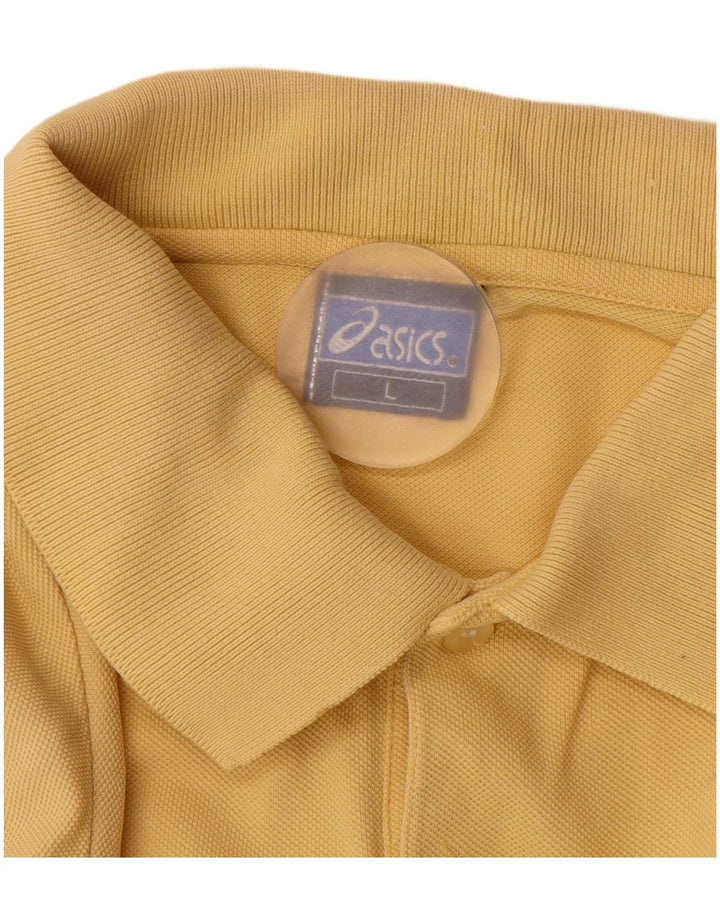 Męska koszulka polo Asics, duża, żółta, bawełniana