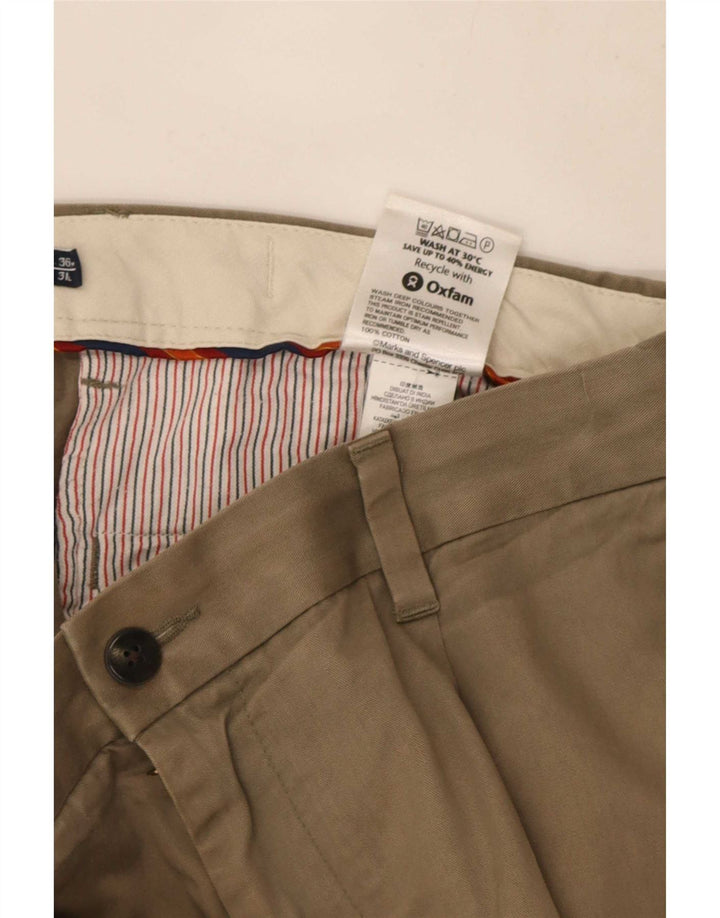 Męskie spodnie Chino Marks & Spencer Blue Harbor Pegged W36 L31 Khaki