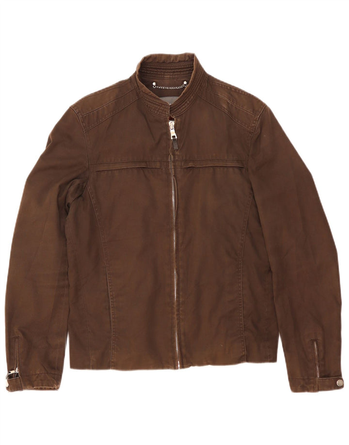 Męska kurtka bomberka Zara UK 36 Small Brown Cotton